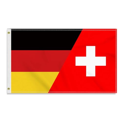 Große 90×150 CM Deutschland Schweiz Flagge, großes 150D Deutsch Schweizer Freundschafts banner,Strapazierfähige Deutschlandfahne Doube-Seitendruck Dekor Messingösen large Switzerland Große 90×150 CM Deutschland Schweiz Flagge, großes 150D Deutsch Schweizer Freundschafts banner,Strapazierfähige Deutschlandfahne Doube-Seitendruck Dekor Messingösen large Switzerland von Petite Pine