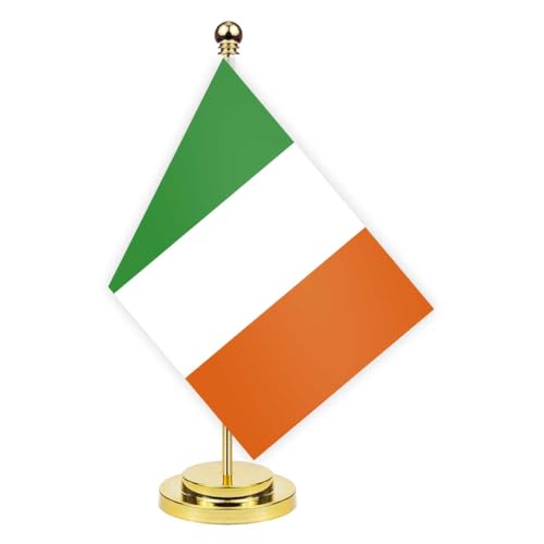 Irland Schreibtisch Flagge, 30cm großes kleines IrenIren Banner im Freien, winziges Drucken Dekor für Büro Home Tisch desk Ireland von Petite Pine
