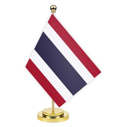 Thailand Schreibtisch Flagge, 30cm großes kleines ThailändischThailändisch Banner im Freien, winziges Drucken Dekor für Büro Home Tisch desk thailand von Petite Pine