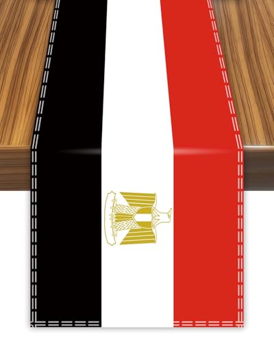 Tischläufer Ägypten, ägyptische Flagge, Tischdecke für Esszimmer, Heimdekoration von Petite Pine