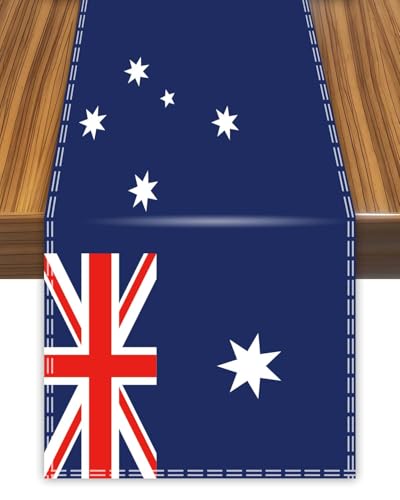Tischläufer Australien, australische Flagge, Tischdecke für Esszimmer, Heimdekoration Tischläufer Australien, australische Flagge, Tischdecke für Esszimmer, Heimdekoration von Petite Pine