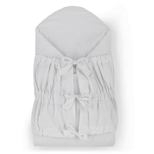 Petite&Mars Nurse Einschlagdecke, Babyhörnchen, Babynest mit KOKOS Inlay, antiallergische Füllung (Light Grey) von Petite&Mars
