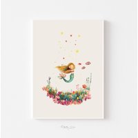 Kinderzimmer Poster A4 Meerjungfrau, Wanddeko Babyzimmer, Geschenk Für Kinder, Deko Mädchen Kinderzimmer Poster A4 Meerjungfrau, Wanddeko Babyzimmer, Geschenk Für Kinder, Deko Mädchen von PetiteCleDesign