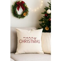 Kissenbezug Weihnachten 40x40 cm - Handgemacht, Fairtrade, Merry Christmas Kissenbezug Weihnachten 40x40 cm - Handgemacht, Fairtrade, Merry Christmas von PetitePhrase