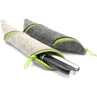 Stifteetui Für 2 Schreibgeräte, Füllermäppchen, Etui Federhalter, Spiralmäppchen Stifte, Etui Kugelschreiber, Grün, Grau Stifteetui Für 2 Schreibgeräte, Füllermäppchen, Etui Federhalter, Spiralmäppchen Stifte, Etui Kugelschreiber, Grün, Grau von Petitefleurette