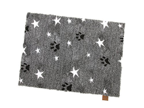 Vetbed™ Isobed SL anthrazit meliert Paws & Stars 100 x 75cm von Petlife