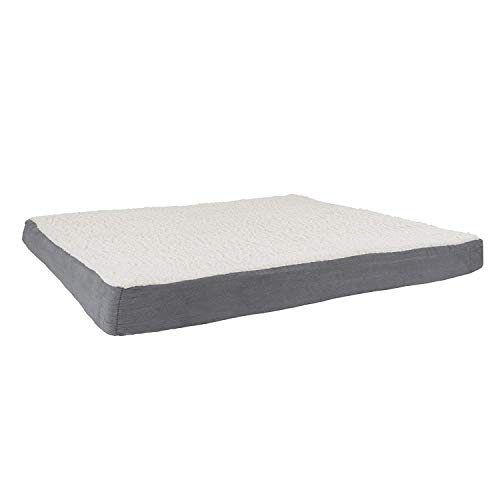 PETMAKER Orthopädisches Hundebett, 2-lagig, Memory-Schaum, Haustiermatratze mit maschinenwaschbarem Sherpa-Bezug, für große Hunde bis zu 45,4 kg, Grau PETMAKER Orthopädisches Hundebett, 2-lagig, Memory-Schaum, Haustiermatratze mit maschinenwaschbarem Sherpa-Bezug, für große Hunde bis zu 45,4 kg, Grau von Petmaker