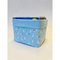 Utensilo Katzen Gänse Hellblau Stoff von Petona