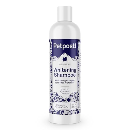 Petpost | Aufhellendes Schampoo für Hunde - Die Beste Behandlung für Hunde mit weißem Fell - Hundeshampoo mit Beruhigendem Wassermelonen-Geruch - 237 ml. von Petpost