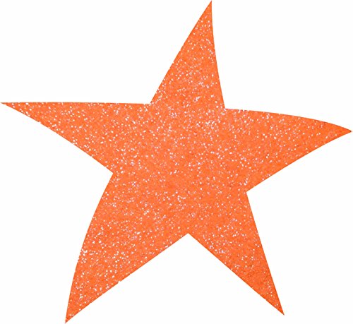 Petra's Bastel News orange 50 x Sterne 40 mm aus Gliterfilz Farbe, Fliz, 18 x 12 x 3 cm von Petra's Bastel News