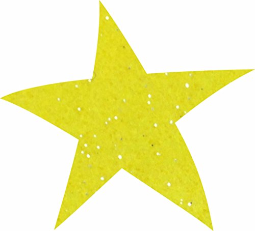 Petra's Bastel News gelb 80 x Sterne 30 mm aus Gliterfilz Farbe, Fliz, 18 x 12 x 3 cm von Petra's Bastel News