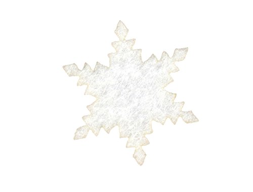 Petra's Bastel News Bastelset Streudeko, 70 x Eiskristall einfach 40 mm, Filz/weiß, 4 von Petra's Bastel News