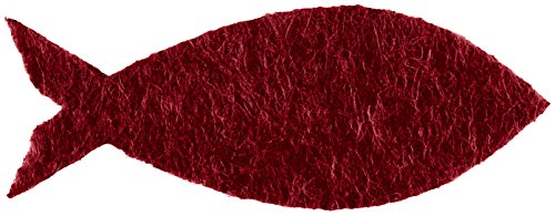 Petra's Bastel News Streudeko 60 x Fisch 45mm (Filz, Bordeaux), rot, 4cm von Petra's Bastel News