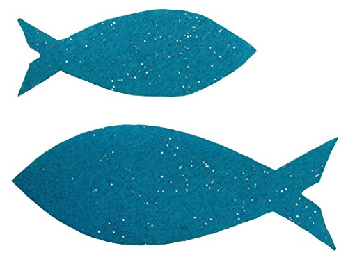 Petra's Bastel-News Streudeko 50-teiliges Fische-Set, 2 Verschiedene Größen, Glitzerfilz, einseitig Glitzer, Fliz, türkis, 18 x 12 x 5 cm Petra's Bastel-News Streudeko 50-teiliges Fische-Set, 2 Verschiedene Größen, Glitzerfilz, einseitig Glitzer, Fliz, türkis, 18 x 12 x 5 cm von Petra's Bastel-News
