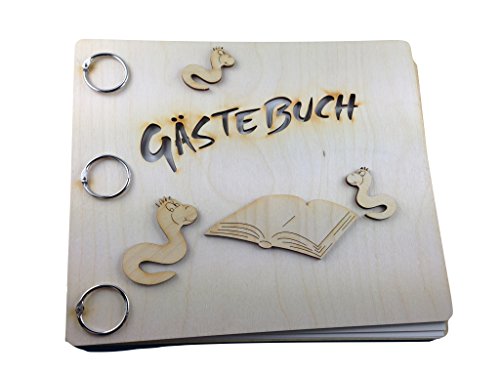 Petra's Bastel News Bastelset, Memory-Buch 'Gästebuch I', Holz/Papier, Maße Circa 25 x 20,5 cm, 25 von Petra's Bastel News