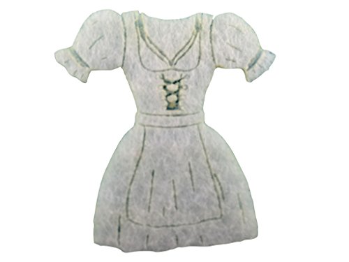 Petra's Bastel News Streudeko 30 x Dirndl 40 mm, Filz/Creme, 4cm von Petra's Bastel News