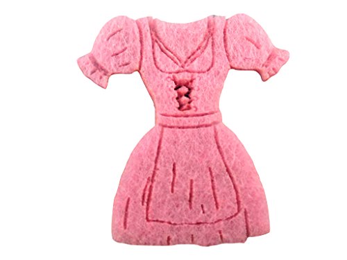 Petra's Bastel News Streudeko 30 x Dirndl 40 mm, Filz/rosa, 4cm von Petra's Bastel News