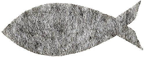 Petra's Bastel News Streudeko 60 x Fisch 45mm (Filz, Graumeliert), grau, 4,5cm von Petra's Bastel News