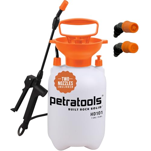 Petra 1 Gallone Pumpsprüher - HD101 Gartensprüher mit 2 Düsen, Verstellbare Düse, Lüfterdüse, Schwarz, Kunststoff, Handgerät Petra 1 Gallone Pumpsprüher - HD101 Gartensprüher mit 2 Düsen, Verstellbare Düse, Lüfterdüse, Schwarz, Kunststoff, Handgerät von Petra
