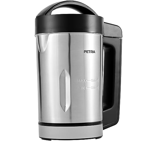 Petra PT5118V2VDEEU10 Gesunde Suppen-Zubereiter - 1,6l Edelstahl Krug, 5 Einstellungen, Warmhaltefunktion, Smoothie-Maschine, Digitales Steuerungs, Überlaufschutz, 900W, Automatisc Arbeitsspeicher von Petra