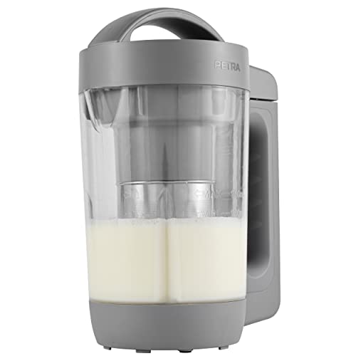 Petra PT5258WELVDEEU10 Pflanzenmilchbereiter Vegane Milchmaschine - 1.6L BPA-frei Durchsichtiges Krug, One Touch-Steuerung, Hausgemachte milchbereiter, Mixer Mit Filtersieb, Hafer, Reis, Mandelmilch von Petra