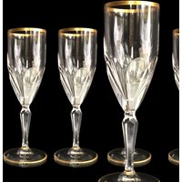 3x Champagnergläser Aus Kristall | Champagnerflöten 24-Karat-Goldbesatz Lady Hamilton Styleet von PetraBoutiqueFinds