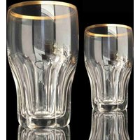 5x Kristallwassergläser | 24 Karat Gold Dünner Rand Plattenschliff Lady Hamilton 5x Kristallwassergläser | 24 Karat Gold Dünner Rand Plattenschliff Lady Hamilton von PetraBoutiqueFinds