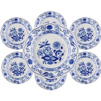 Frühstücksteller Mit Blauen Zwiebeln | 6 Stück 19 cm Gewellt Hutschenreuther | Rosenthal Frühstücksteller Mit Blauen Zwiebeln | 6 Stück 19 cm Gewellt Hutschenreuther | Rosenthal von PetraBoutiqueFinds