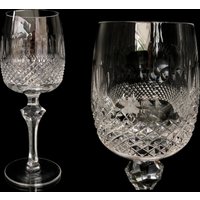 Kristallweingläser | 6 Stück Muster Colleen Knittel Diamantschliff von PetraBoutiqueFinds