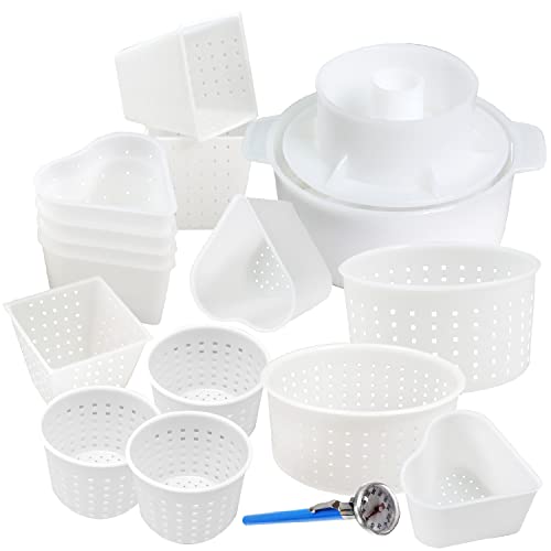 16-teiliges Käse-Set mit Thermometer, gestanzte Käseform, Presse, Sieb, Käse, Tofu, Pressform Nr. 5 16-teiliges Käse-Set mit Thermometer, gestanzte Käseform, Presse, Sieb, Käse, Tofu, Pressform Nr. 5 von PetriStor