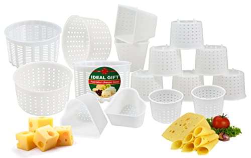 16-teiliges Weichkäse-Herstellungsset für Anfänger – kleine Käseformen – Frischkäse-Formen für die Käseherstellung – Form für hausgemachtes Queso-Fresko – Paneer-Maker-Form von PetriStor
