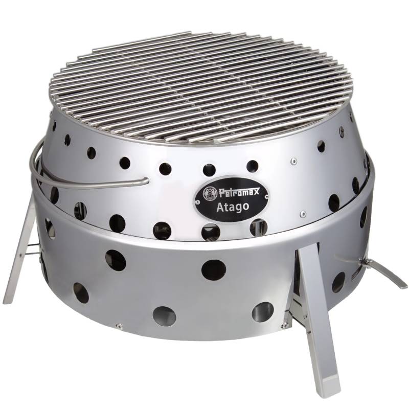 Petromax Atago rostfreier Stahl Silber Höhe 28 cm von Petromax