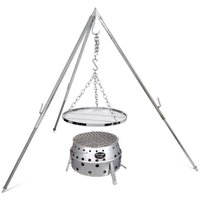 Petromax Feuerschale Atago Set inkl. Dreibein & Rost Schwenkgrill von Petromax