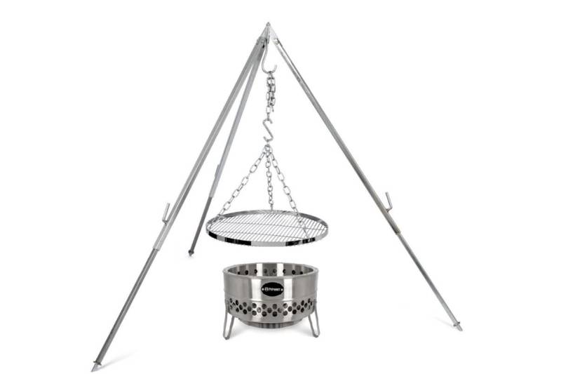 Petromax Feuerschale Tyropit Set inkl. Dreibein & Rost von Petromax