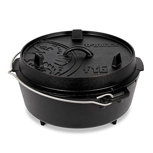 Petromax Feuertopf ft6 - Dutch Oven aus Gusseisen für Kochen und Backen - mit Deckel, Henkel und Standfüßen - Gerichte für 4 bis 8 Personen - 5,5 l Petromax Feuertopf ft6 - Dutch Oven aus Gusseisen für Kochen und Backen - mit Deckel, Henkel und Standfüßen - Gerichte für 4 bis 8 Personen - 5,5 l von Petromax