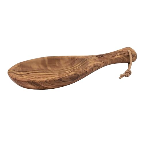 Petromax Griffschale 25 cm – Vielseitiges Bushcraft-Geschirr aus Olivenholz. Handgefertigt in Deutschland mit Lederriemen. von Petromax