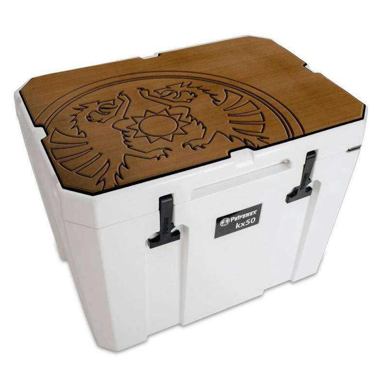 Petromax Haft-Auflage Kühlbox kx50 braun mit Drachenemblem von Petromax