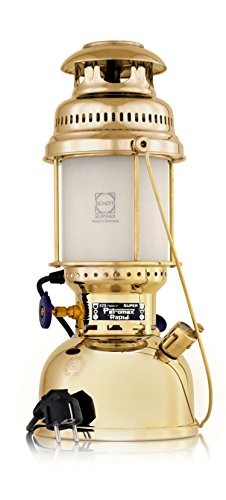 Petromax Tischleuchte HK500/829 (Elektro) (Messing, HK500) | die wohl bekannteste Starklichtlampe der Welt | Deckenleuchte| Innenräume | 60 Watt | Chrom oder Messing von Petromax