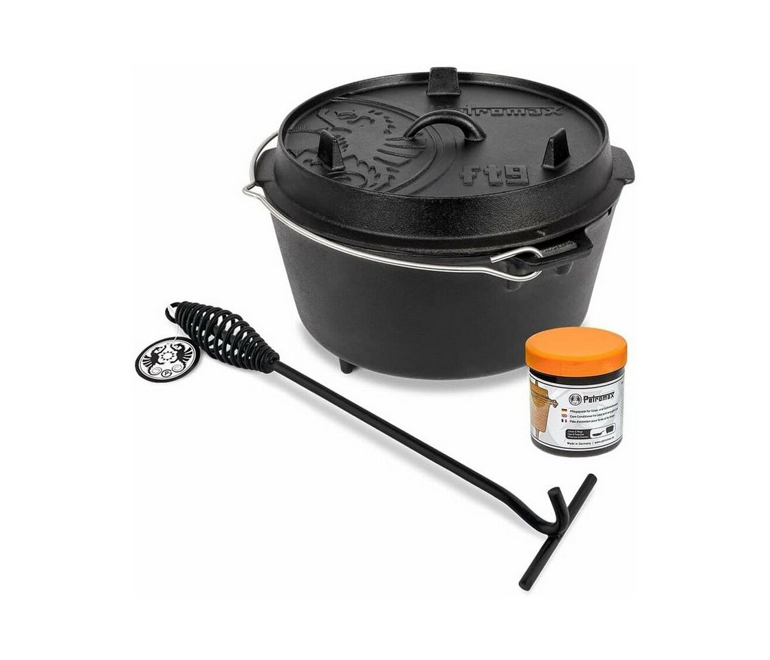 Petromax Topf-Set Petromax Feuertopf Dutch Oven Set Pflegepaste Deckelheber FT9 von Petromax