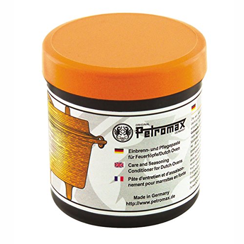 Pflegepaste für Petromax Guss- und Schmiedeeisen, 250 ml - Einbrennpaste Feuertopf Dutch Oven Schutz Reinigung Paste von Petromax