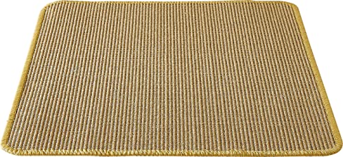 Pets Club Kratzmatte aus 100% Sisal für Katzen Kratzteppich nachhaltig und umweltfreundlich vollständig umkettelt mit rutschhemmender Rückseite 40 x 60 cm von Pets Club