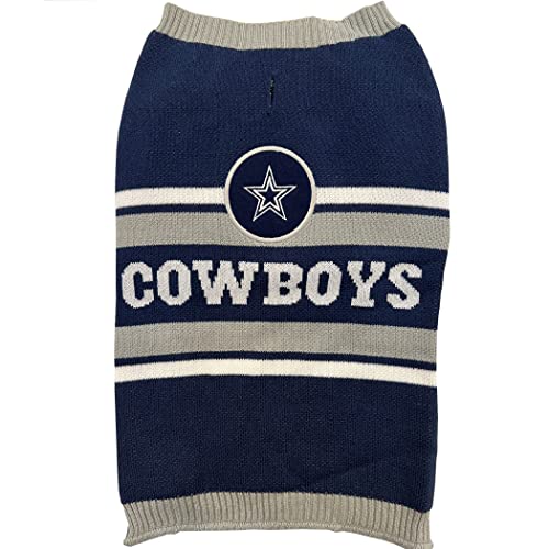 NFL Dallas Cowboys Hundepullover Größe S Warmer und gemütlicher Strickpullover mit NFL Team Logo, Bester Welpenpullover für große und kleine Hunde von Pets First