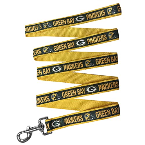 NFL PET Leash Green Bay Packers Hundeleine, große Fußball-Team-Leine für Hunde und Katzen Eine glänzende und Bunte Katzenleine und Hundeleine, lizenziert von der NFL von Pets First