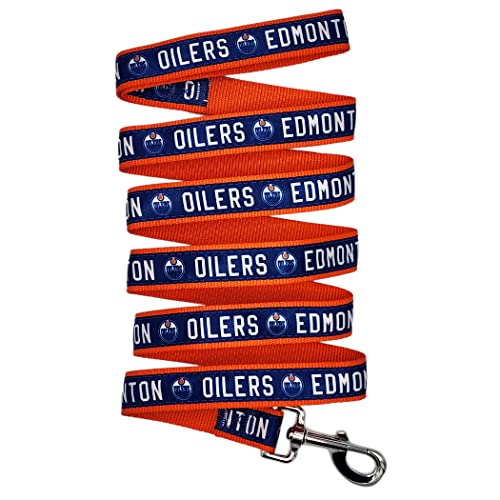 NHL PET Leash Edmonton Oilers Hundeleine, große Hockey-Team-Leine für Hunde und Katzen Eine glänzende und Bunte Katzenleine und Hundeleine, lizenziert von der NHL von Pets First