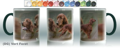 Becher (DG) Vert Foret Hund Irish Red Setter von Pets-easy