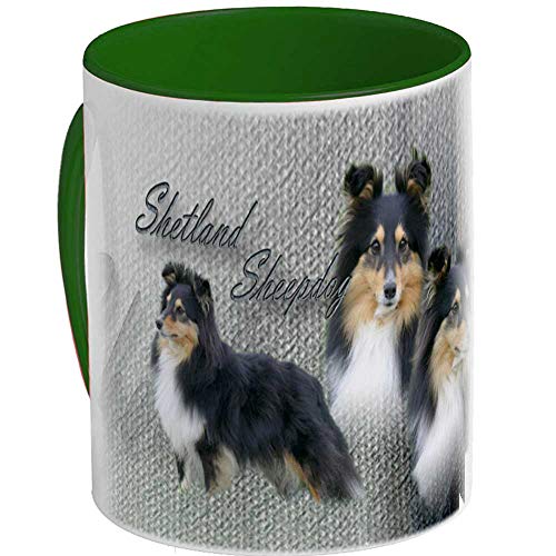 Becher (DG) Vert Foret Hund Sheltie von Pets-easy