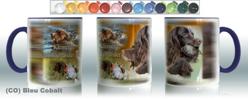 Keramikbecher (CO) Bleu Cobalt Hund Kleiner Münsterländer von Pets-easy.com