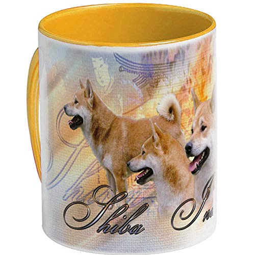 Keramkmug (GY)Jaune-Orangé Hund Shiba Inu von Pets-easy.com