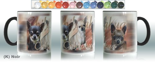 Mug Ceramique (K) Noir Hund Chihuahua von Pets-easy.com