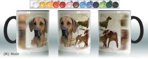 Mug Ceramique (K) Noir Hund Rhodesian Ridgeback von Pets-easy